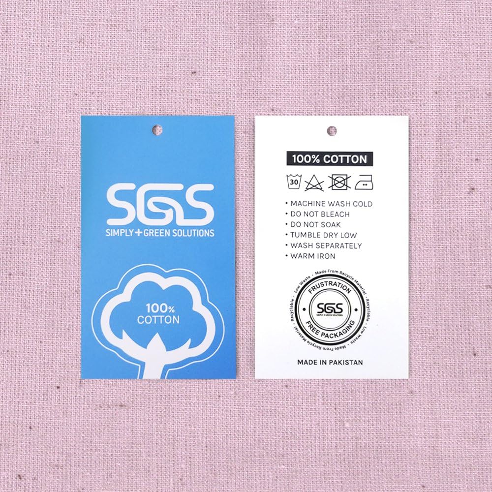 Simply Green Solutions Reusable Cotton Cloth Grocery Craft Bag, 15 x 16 Reusable Tote with Handle, Pack of 5, Light Pink - Image 5