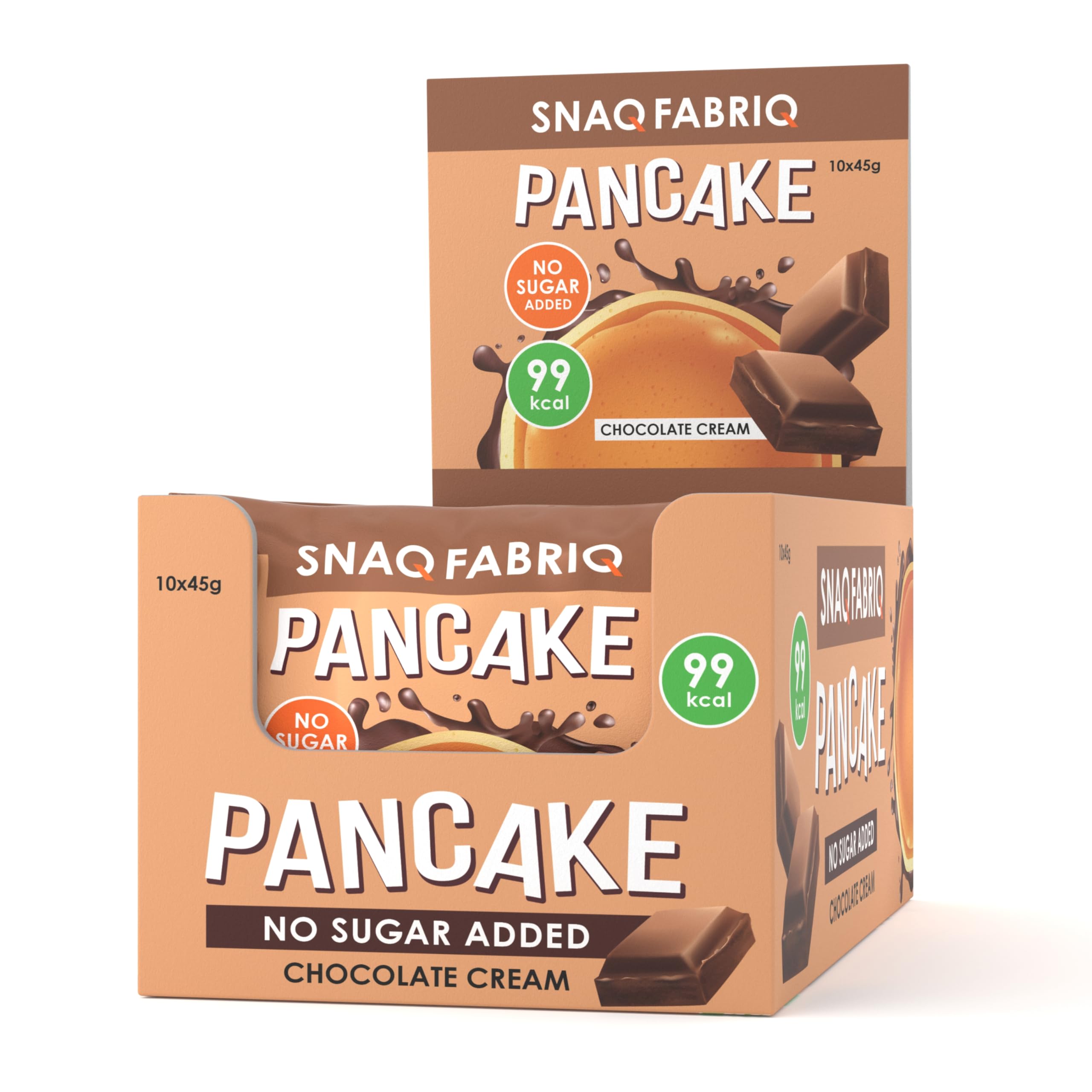 Snaq Fabriq Pancake with Chocolate Filling No Sugar Added 10x45g