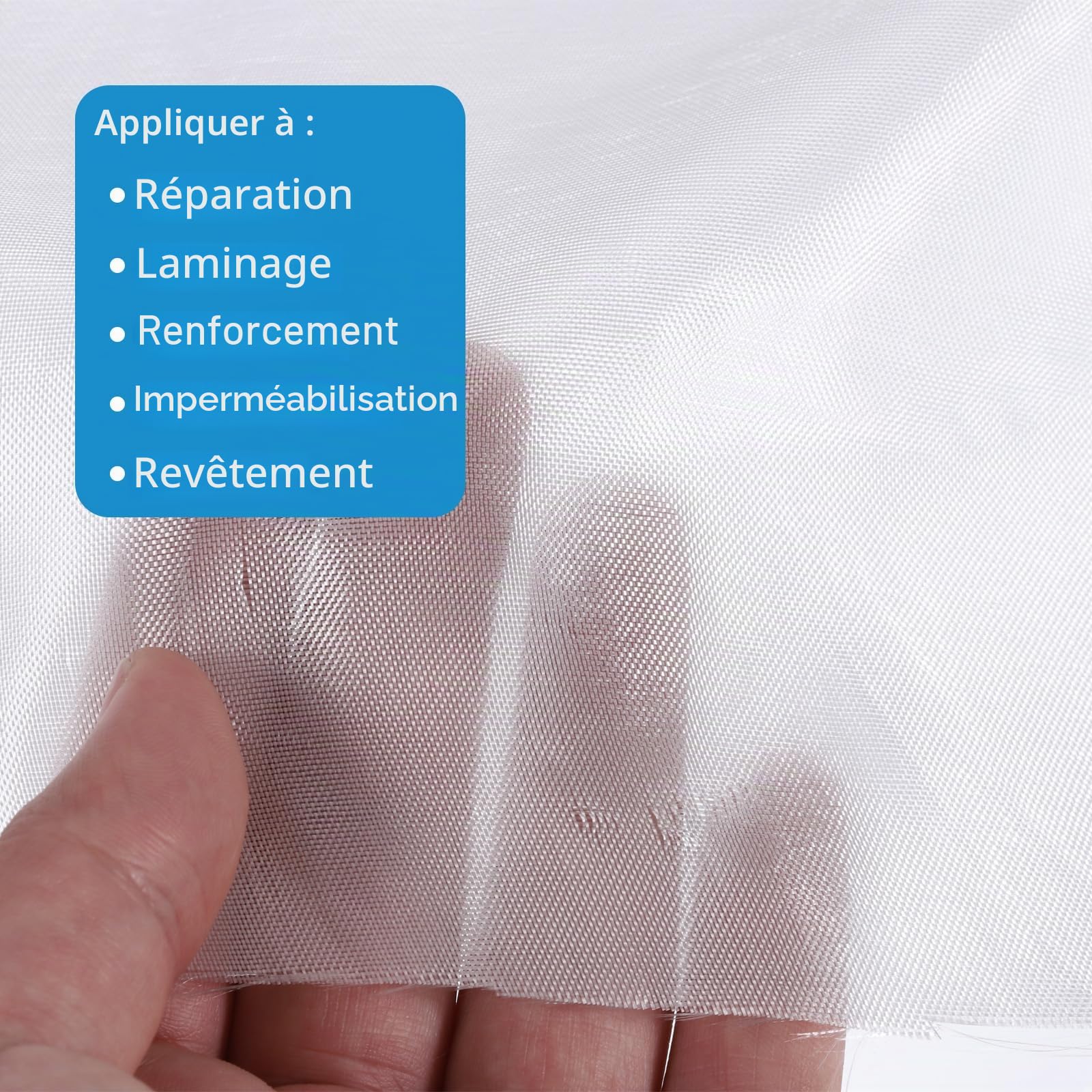 QUARKZMAN Tissu en Fibre de Verre 2 OZ/50G 300cm(3,27 Yards) x1,27m x 0,05mm Tissage Sergé en Verre E, 41,01 Pieds Carrés, Tissu Tissé pour Réparation de Bateaux, Avions Rc, Baignoires
