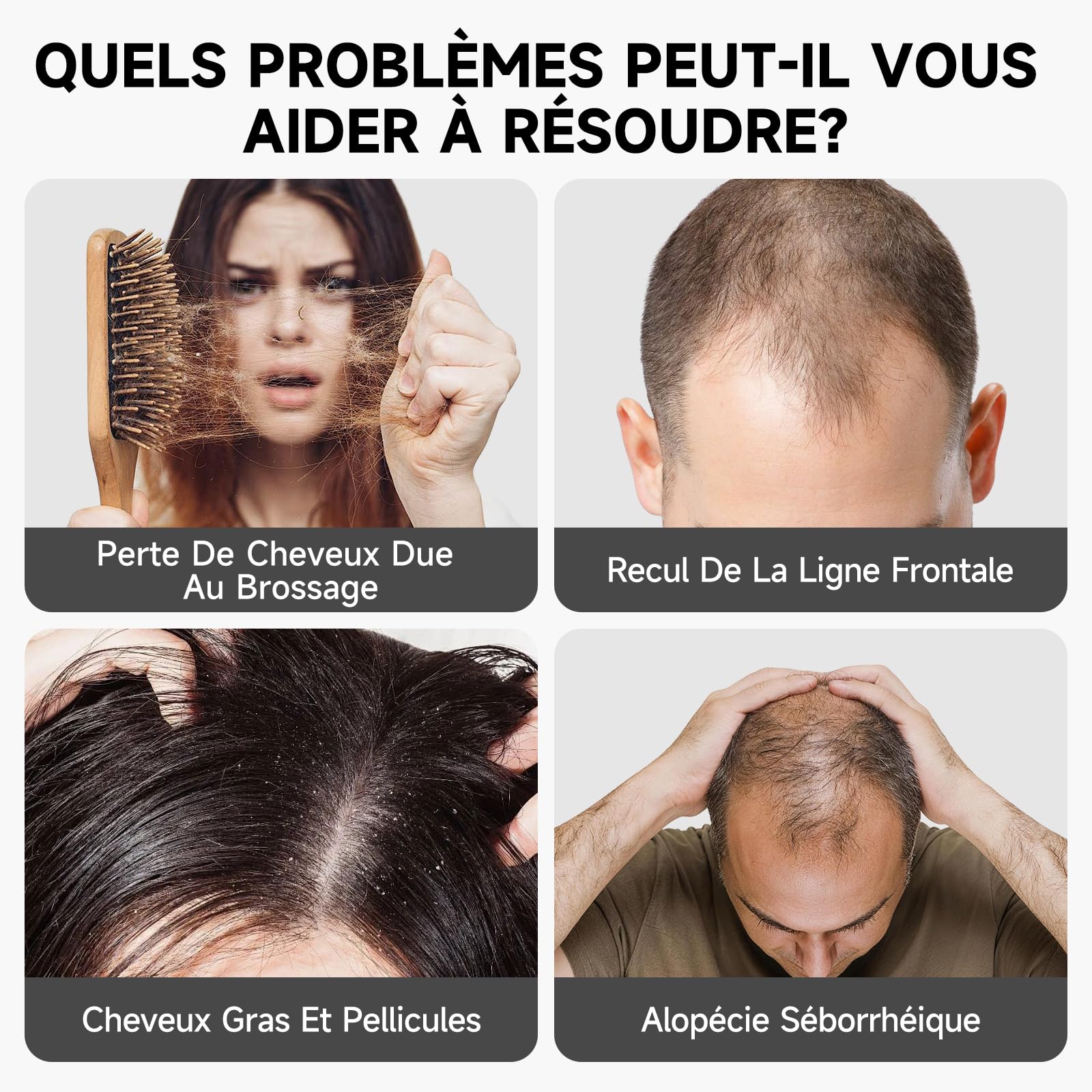 Casque LED Cheveux,Casque Pousse Cheveux,7 Modes Casque De Croissance De Cheveux 660nm+850nm, Sans fil Casque Anti Calvitie,Accélérer La Croissance Des Cheveux pour Femme Homme