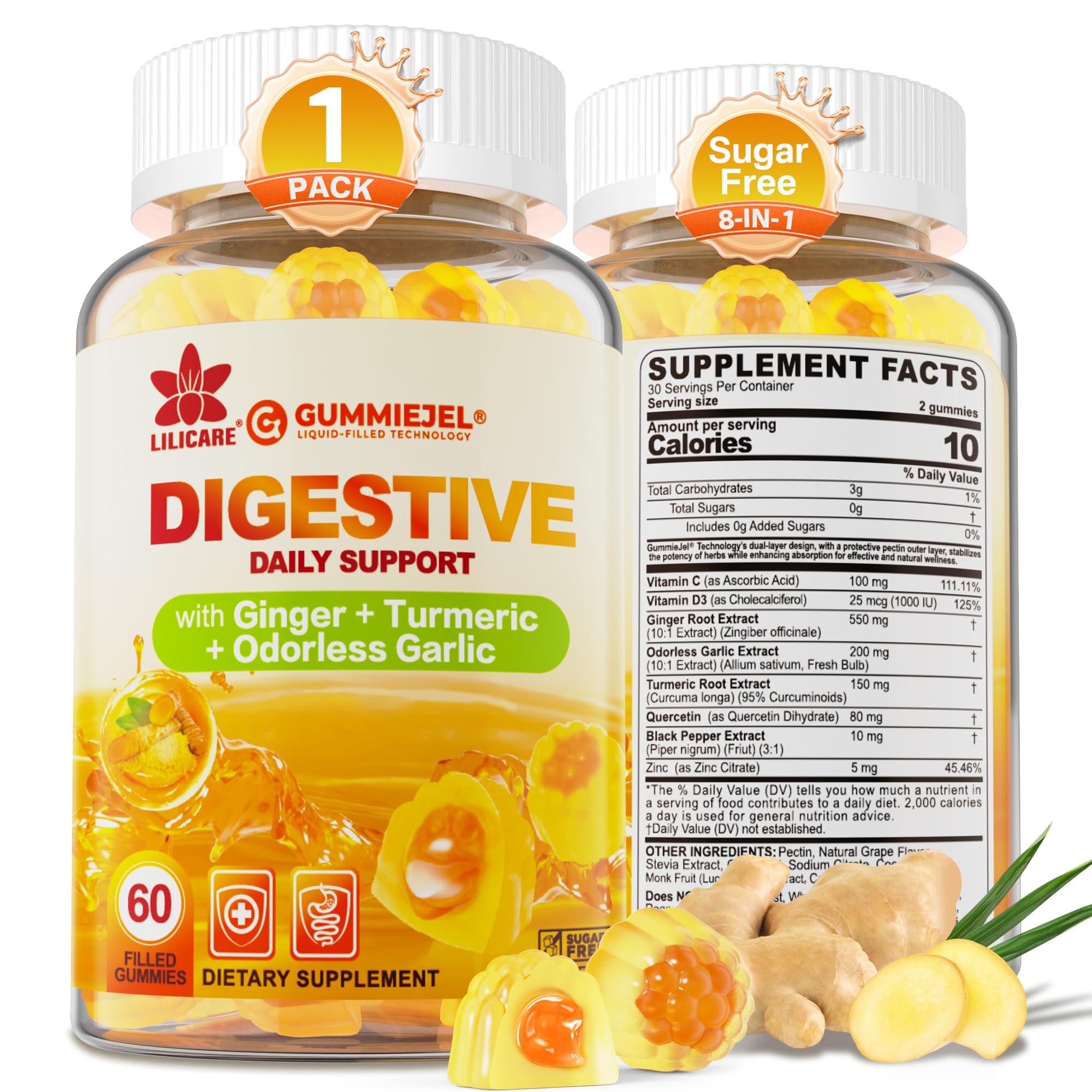 Lilicare Ginger Chews Gummies Supplement