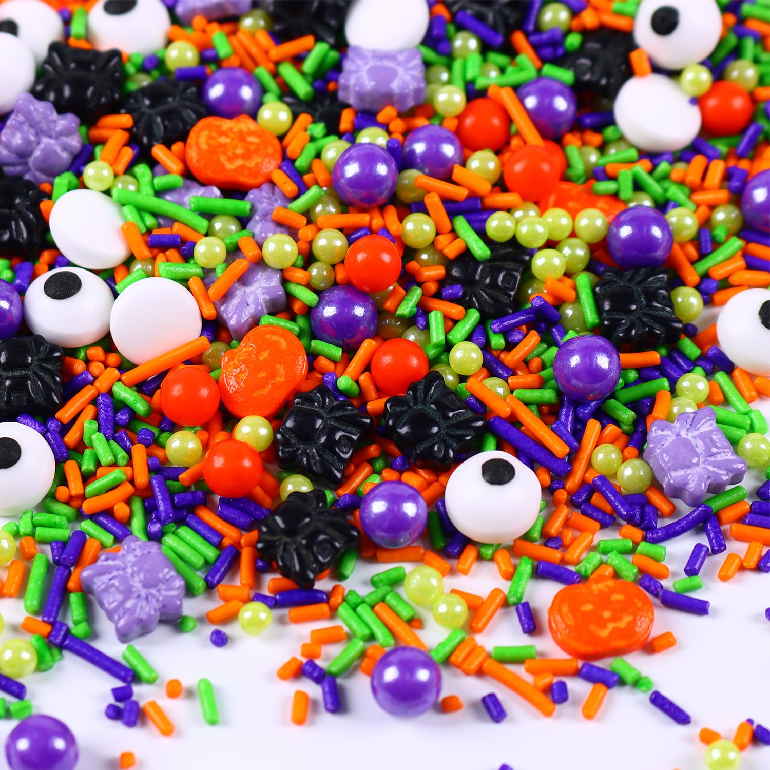 Halloween Sprinkles for Cake Decorating, 3.52oz Purple Sprinkles, Eyeball Sprinkles, Pumpkin Sprinkles, Cupcake Sprinkles, Baking Sprinkles, Ice Cream Sprinkles, Cookie Sprinkles