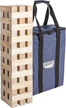 Triumph Sports Triumph Giant Tumble Tower - Includes 51 Solid Wood Tumble Blocks and Carry Bag