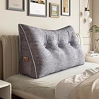 Vista 17 de Almohada de cuña acolchada de 14 libras para cabecero posicionador corporal soporte para la espalda almohada triangular para cabecero para dormir