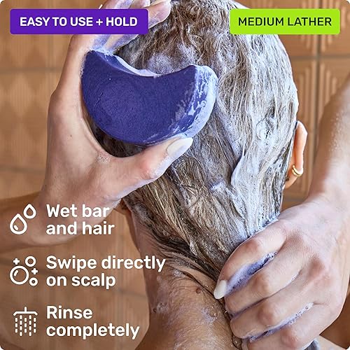 Miniatura 8 de Ethique Barra de champú morado para tonificar el cabello cobrizo, sin plástico, sin crueldad, vegano, 3.88 onzas, anteriormente Tone It Down