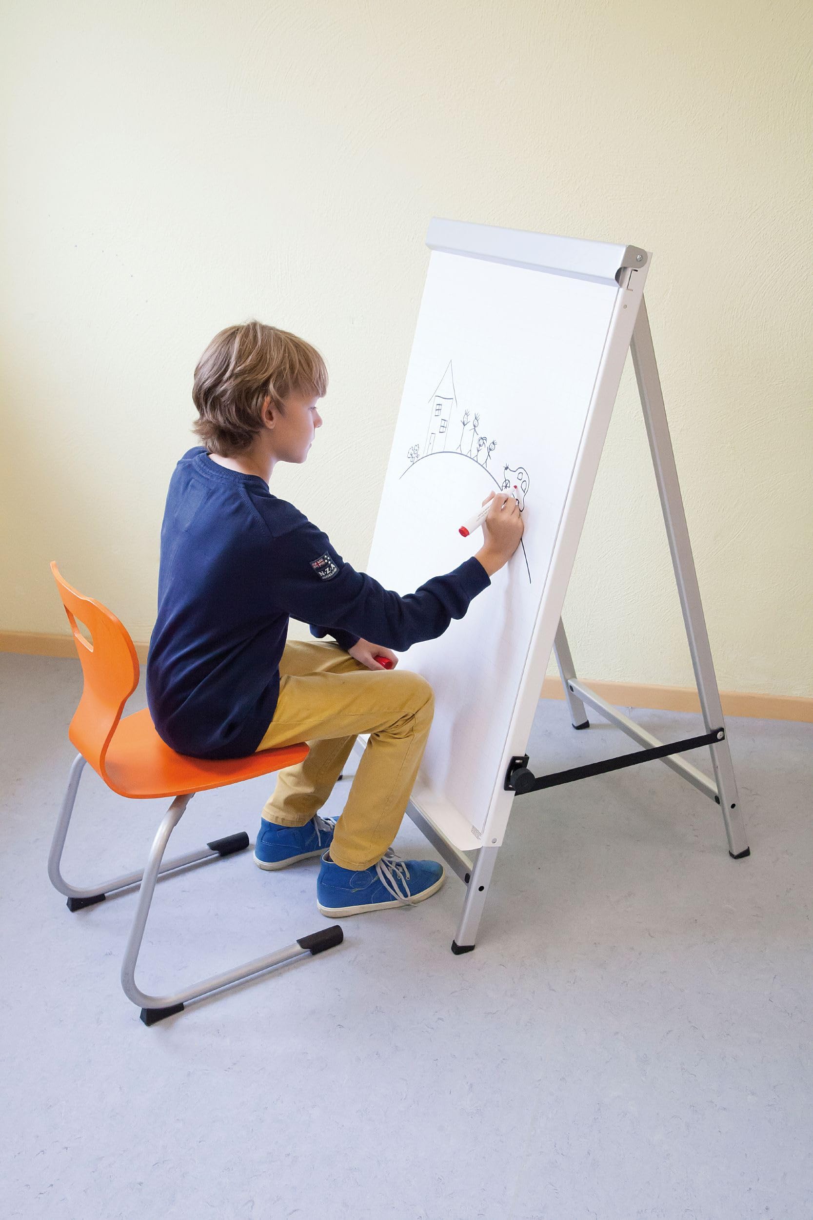 MAUL Flipchart mobil silber MAULoffice stabil magnethaftend höhenvariabel