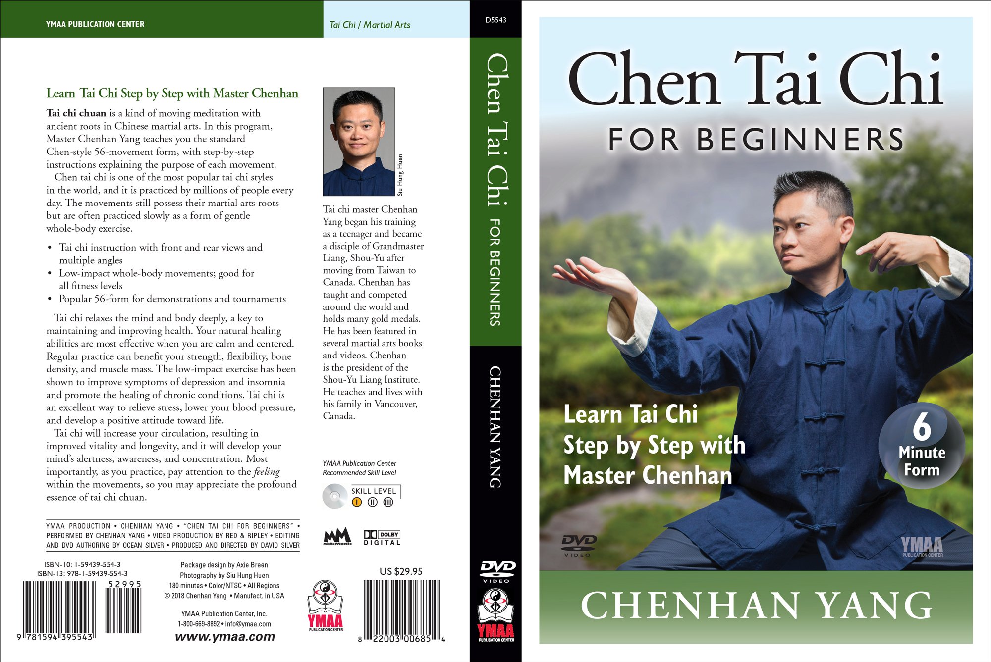 Chen Tai Chi 3-disc Bundle DVD Multipack (YMAA Tai Chi for Beginners) Chenhan Yang First Form, Cannon Fist and Demonstration Form