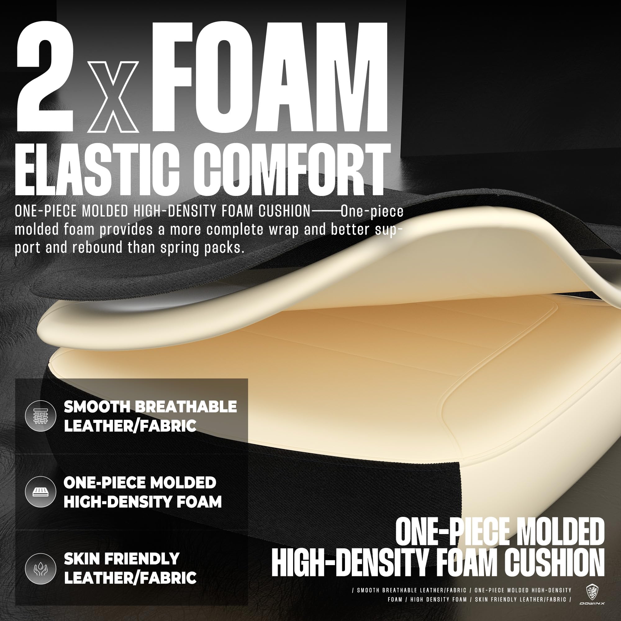 Dowinx Gaming Chair Fabric with Massage Lumbar Support, Big and Tall Gaming Chairs for Adults, High Back Computer Chair with Footrest for Office Gaming, Purple