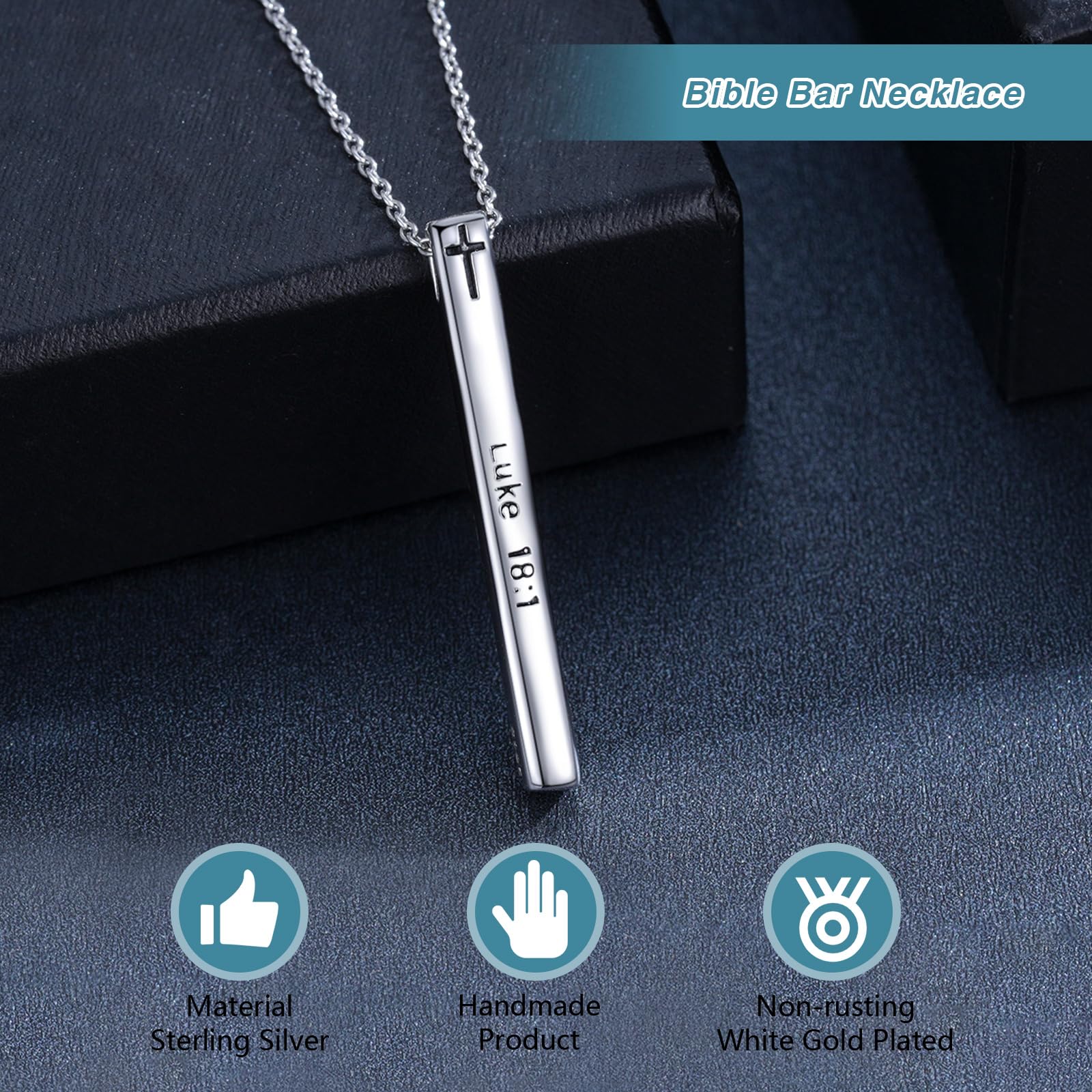 Ciondolo da uomo in argento Sterling 925, con incisione personalizzata, unisex, idea regalo per uomini e donne, Argento sterling
