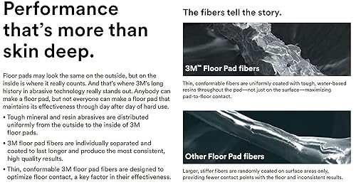 Miniatura 2 de Almohadilla de cuidado de pisos de alta productividad 3M 7300, para máquina (paquete de 5), 20 pulgadas, Negro, 5