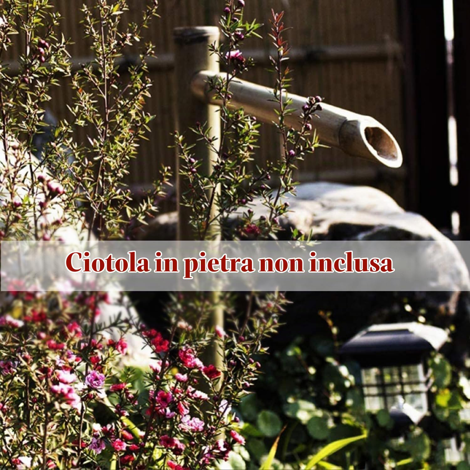 Kit Fontana Di Bambù Fontana Di Bambù Fontana Da Giardino Giapponese Cascata Beccuccio per Fontana All'aperto 100% Fatto A Mano