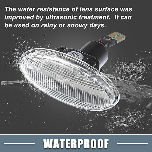 Miniatura 5 de Luz LED de señal de giro de flujo secuencial GJ6A-51-120E para Mazda 3 2004-2009 lente transparente de plástico ámbar luz (juego de 2)