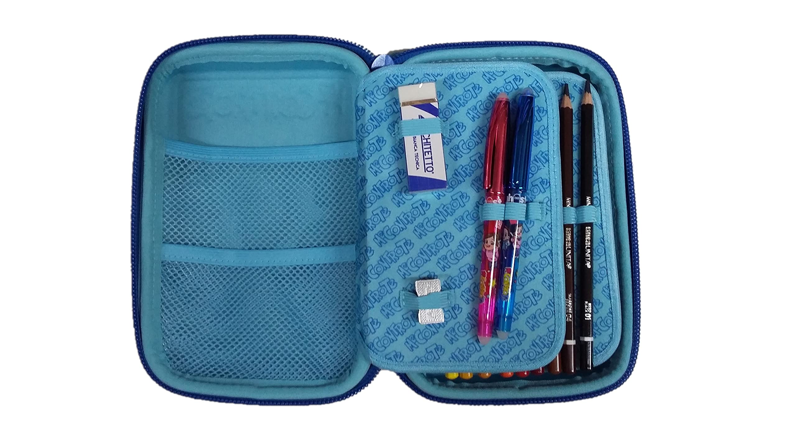 Astuccio Me Contro Te Slime Blu Rigido 1 Zip Completo Scuola