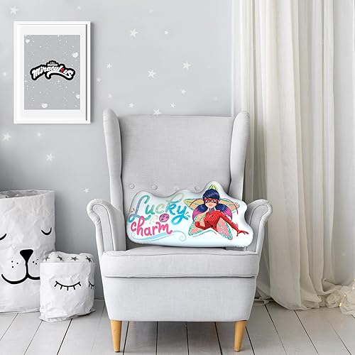 Miniatura 7 de Miraculous Lady Bug Lucky Charm - Almohada de regalo personalizada con diseño 3D, almohada personalizada con diseño de mariquita milagrosa, almohada