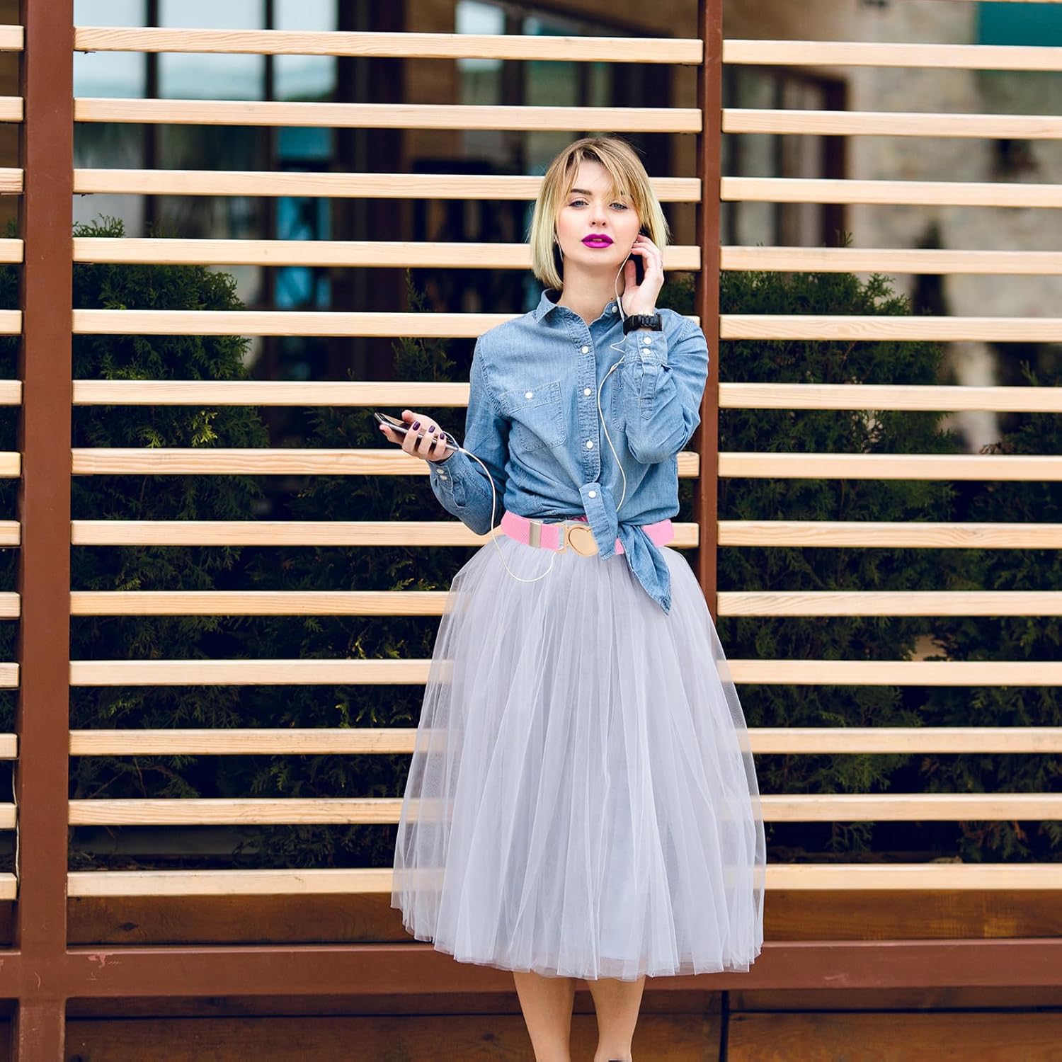 2 Pack Girls Belt for Waist Size 15-30", Kids Elastic Belt Heart-Shaped Metal Buckle Waist Belt for Girls (Blue+Pink) - Image 4