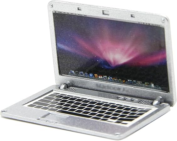 Amazon Oddier ドールハウス ミニチュア ラブリー折りたたみ式ノートパソコン 2通り シルバー 家具 おもちゃ