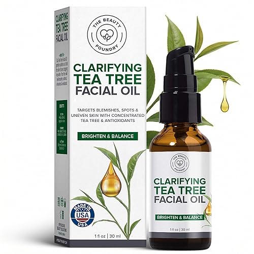 Clarifying Tea Tree Facial Oil, Targets Acne and Uneven Skin