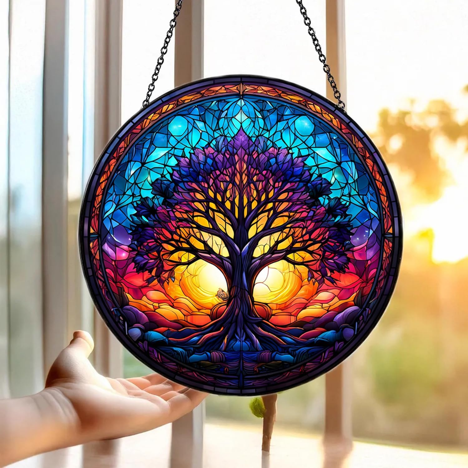 Tree of Life Suncatcher Stained Glass Window Hanging image 4