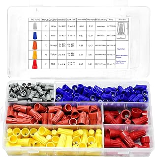 320Pcs Electrical Wire Connectors Kit - 2023 Upgraded Electrical Twist Nuts Caps Wire Connectors with Spring Insert Twist Nuts Caps Assortment Set