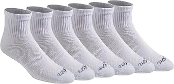 Dickies Mens Dri-Tech Moisture Control Quarter Socks, Available in M-XXL 6, 12, 18 Pairs