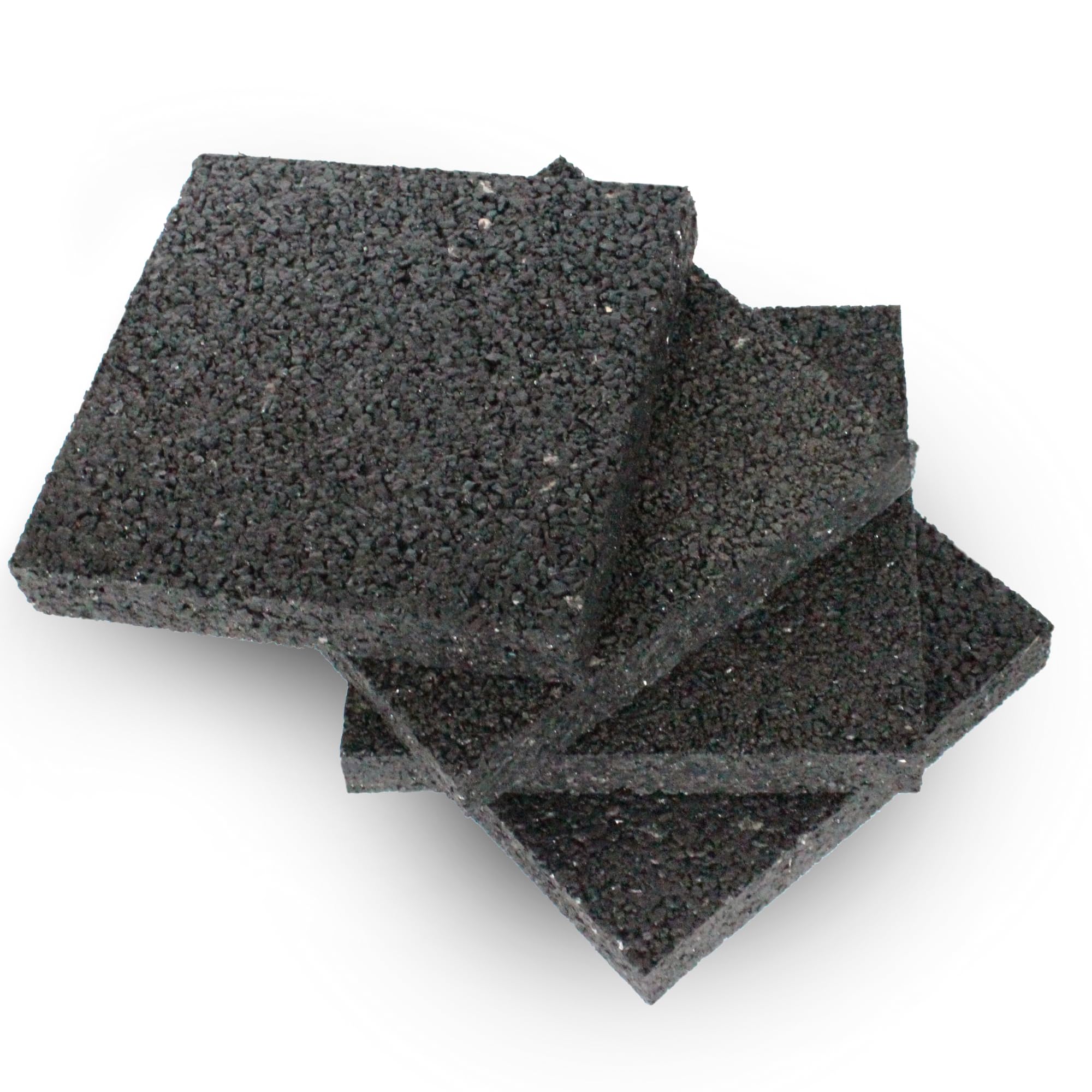 4er Set MARIO10 Gummipads 10x10cm. Antirutsch Pads Antivibrationsmatte Waschmaschine Trockner - Gummi Stopper Möbel - Schalldämmung Lautsprecher - Antirutschmatte Unterlegscheiben Fitnessgerät 1cm.