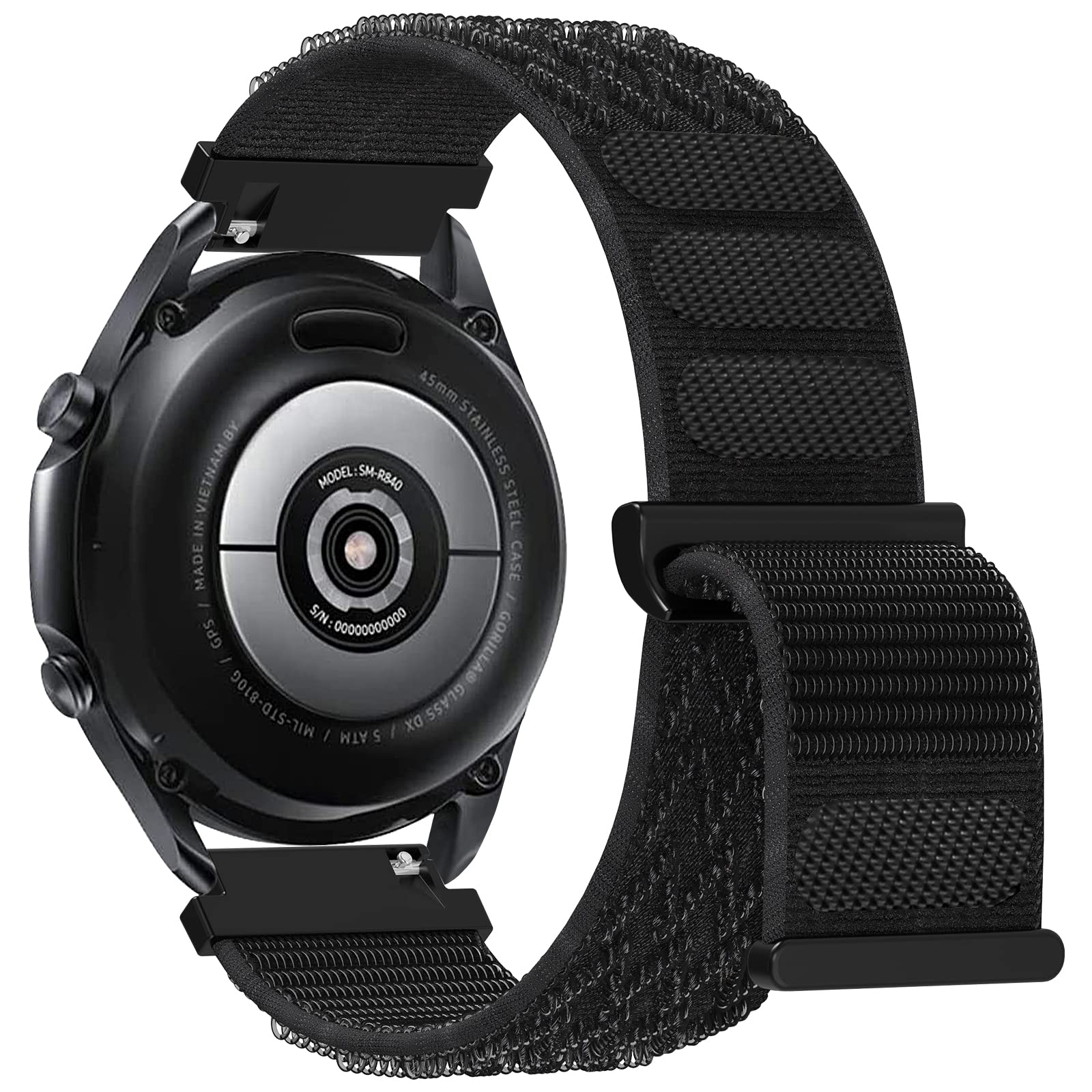 Supore Galaxy Watch 46mm Strap, Silicone Replacement Strap for Gear S3 Frontier/Galaxy Watch 3 45mm / Gear 2 Moto 360, Silicone Strap 22mm