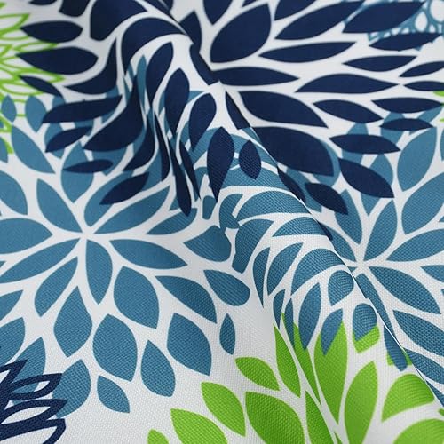 Miniatura 7 de Juego de 2 fundas de almohada de dalia azul marino y verde de 18 x 18 pulgadas, fundas de almohada geométricas grises florales para exteriores,