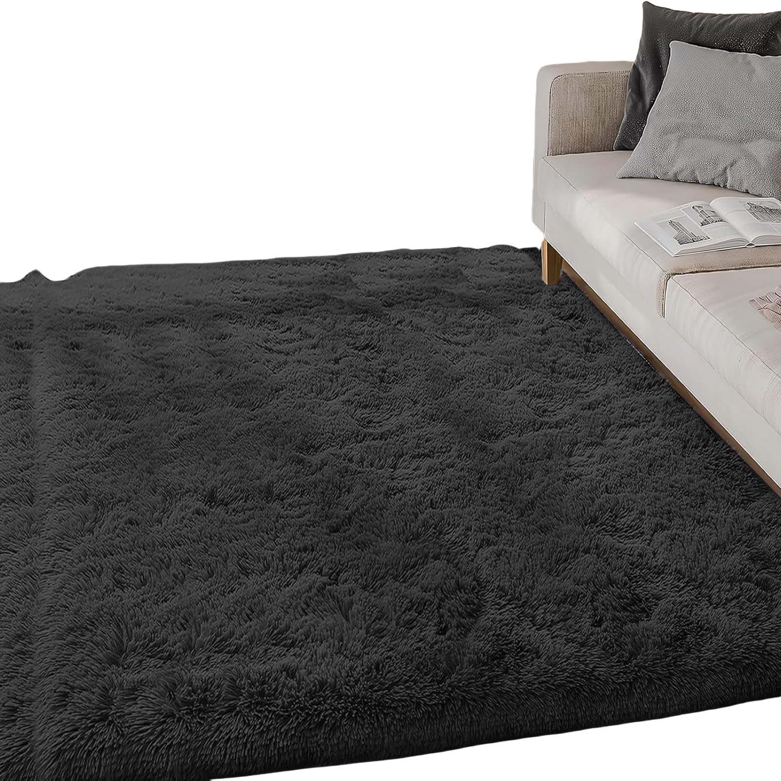 our fave Soft Fluffys Fuzzys heart-Shape Area Rugs, Antiskid Luxury Plushes Faux Fluffys Carpets for Children Playroom Living Roo