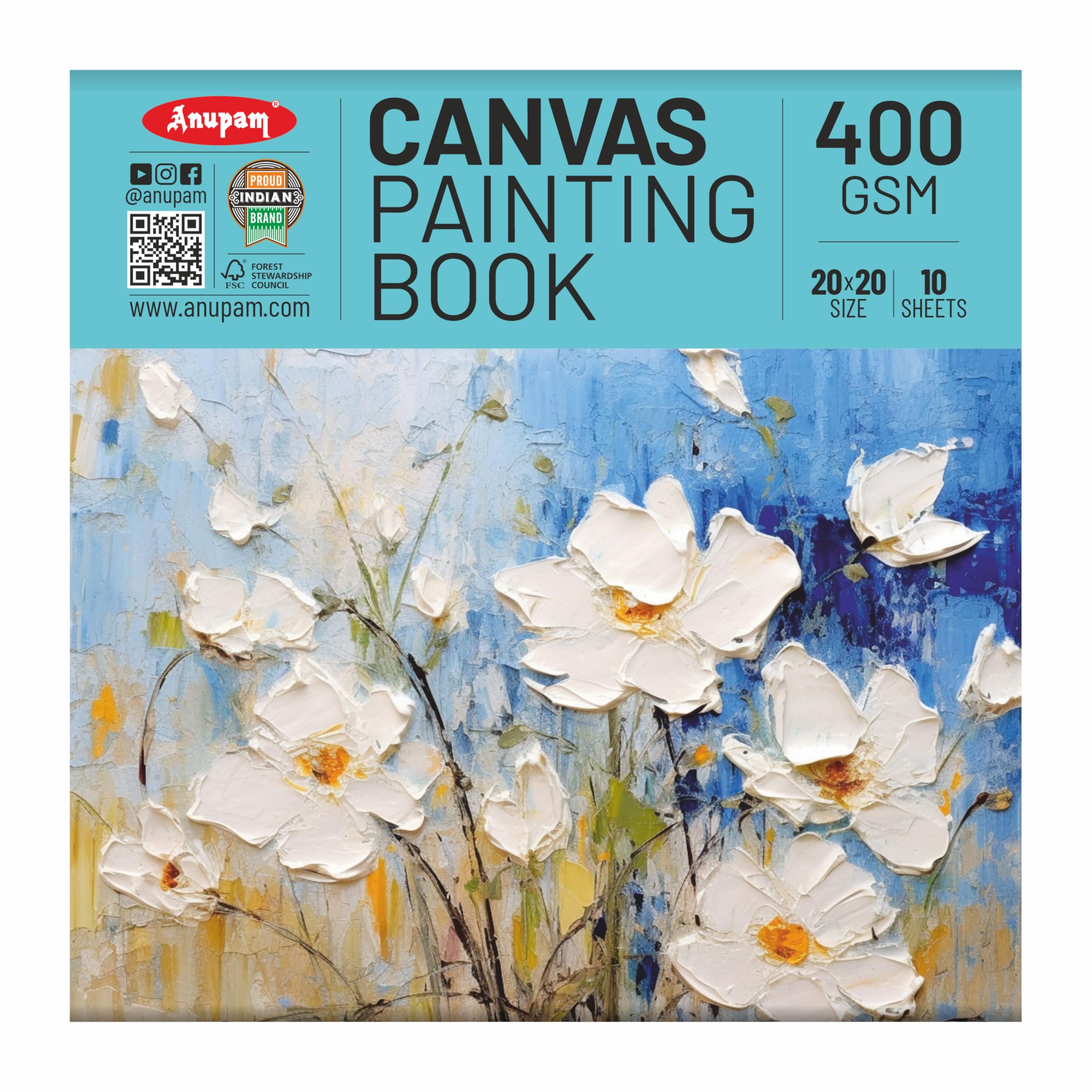 Anupam Canvas Painting Book & Sketch Accessories Specially for Oil