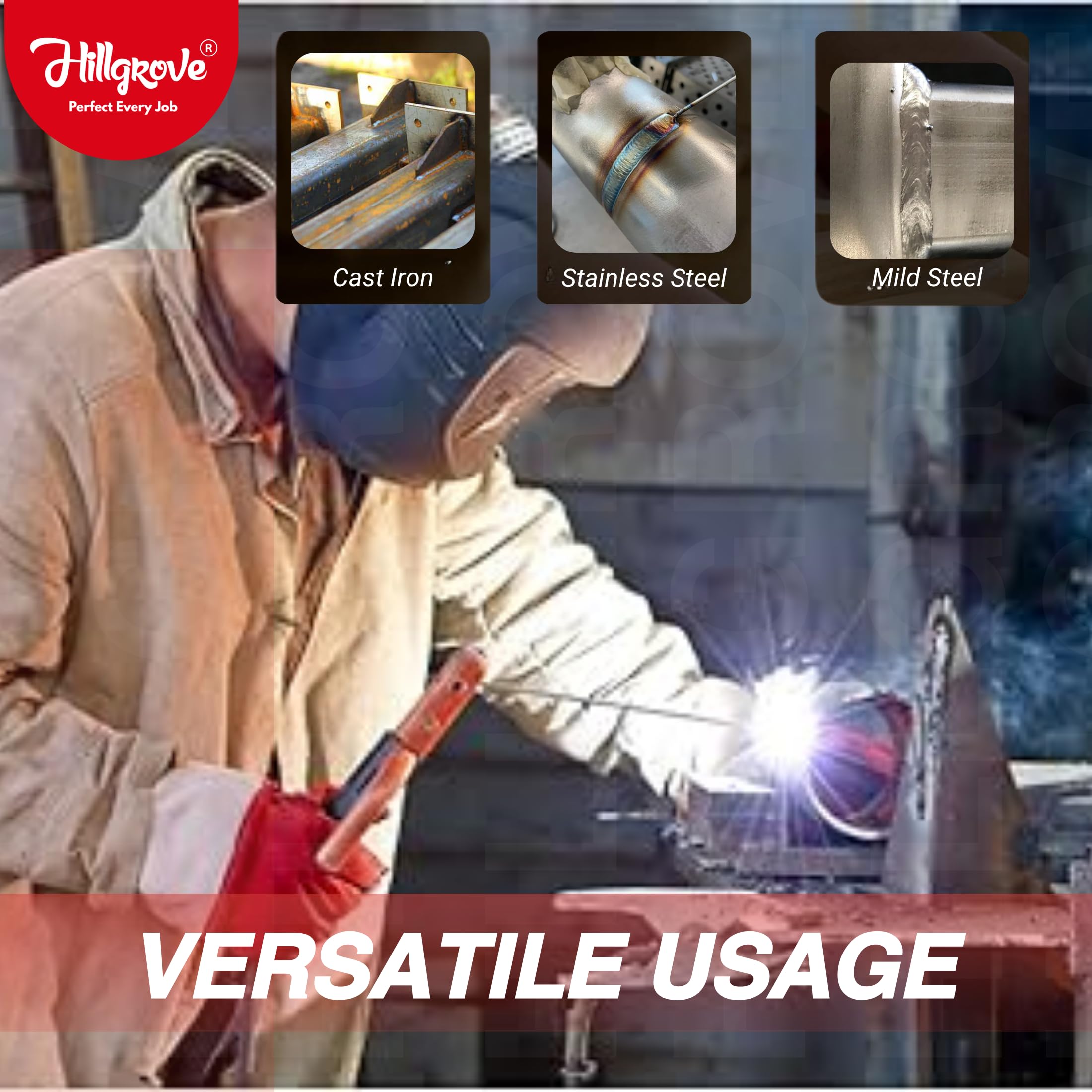 Hillgrove HGCM1210M2 225Amp Arc Force Control, AC, Anti Stick, Hot Start Function Rod Digital Display IGBT Based VRD Technology MMA Inverter Welding Kit Machine 4