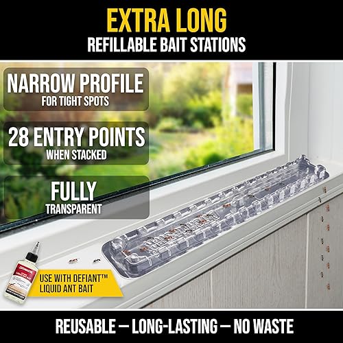 Miniatura 2 de Catchmaster DEFIANT Trampas para hormigas reutilizables extra largas para interiores (paquete de 8) para espacios estrechos  Ant Killer líquido