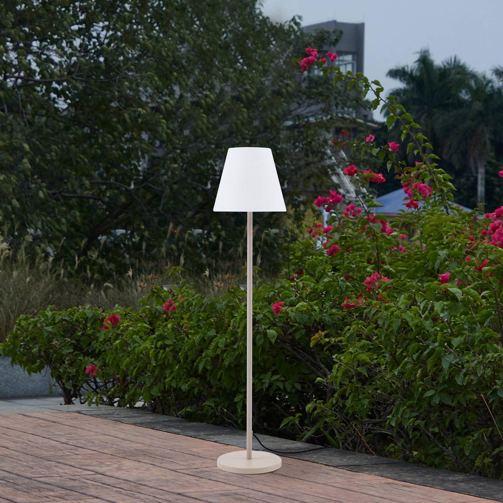 Lucande Luminaire de terrasse Jaimy Beige E27