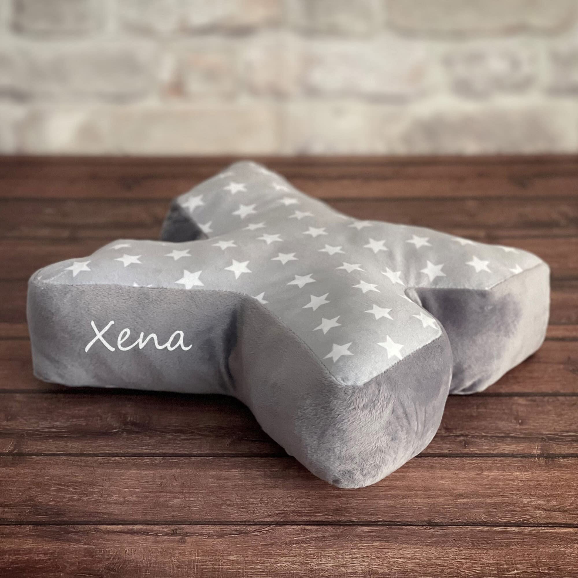 Echo Three Personalised Name Letter Cushion X | Custom Pillow X Alphabet Cushion Monogram Pillow | Baby Gift Bedroom Decor
