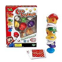 EPOCH Games – Super Mario – Cap Stacker, Gioco di Equilibrio e Strategia con Personaggi – Modello 7554