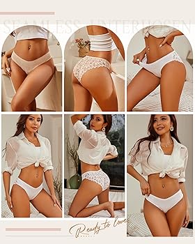 Mutande Donna Brasiliana In Pizzo - Slip Senza Cuciture, Intimo Sexy Hipster, Confortevole - Foto 3