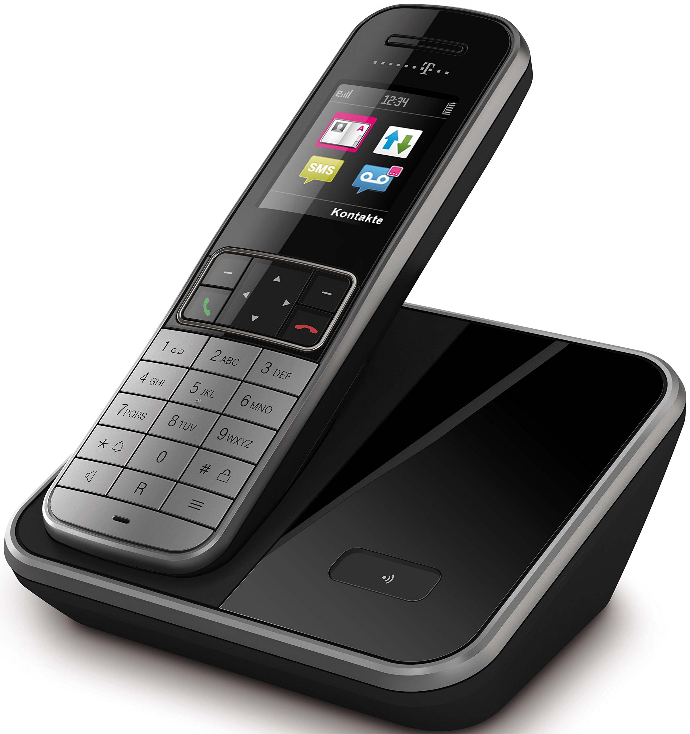 Telekom Sinus 606 Energiesparendes Schnurlostelefon mit Farbdisplay Graphit
