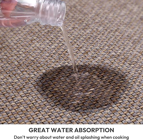 Miniatura 6 de Tapetes de cocina para piso, alfombra de cocina, antideslizante, lavable, absorbente, alfombra de camino de cocina para delante del fregadero,