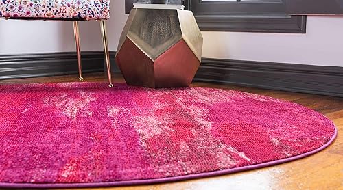 Miniatura 3 de Unique Loom Jardin Collection - Alfombra para múltiples áreas, abstracta, vibrante., Polipropileno, Rosado