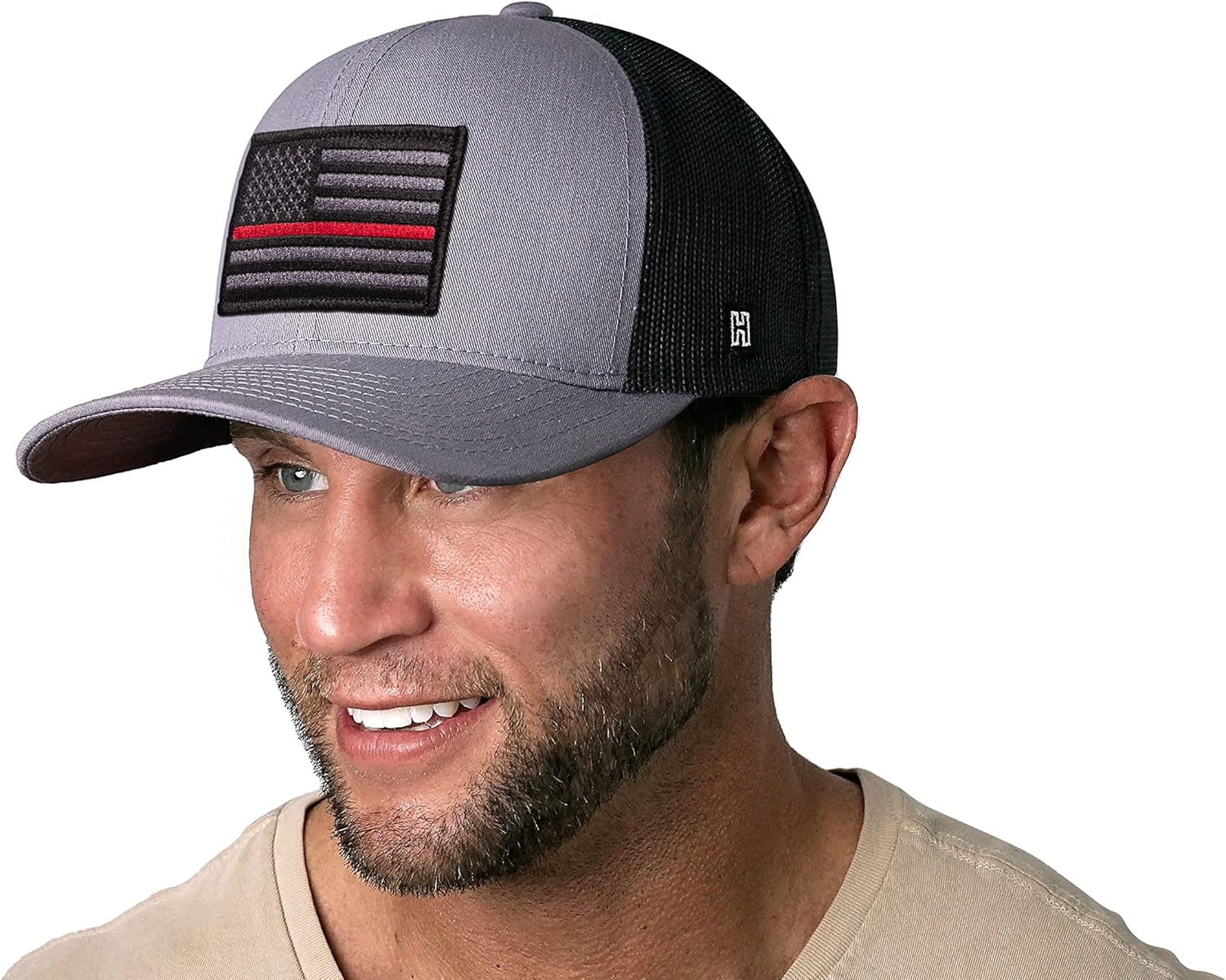 Miniatura 3 de HAKA Sombrero de la bandera estadounidense, sombrero de camionero de Estados Unidos para hombres y mujeres, gorra de béisbol ajustable, malla a