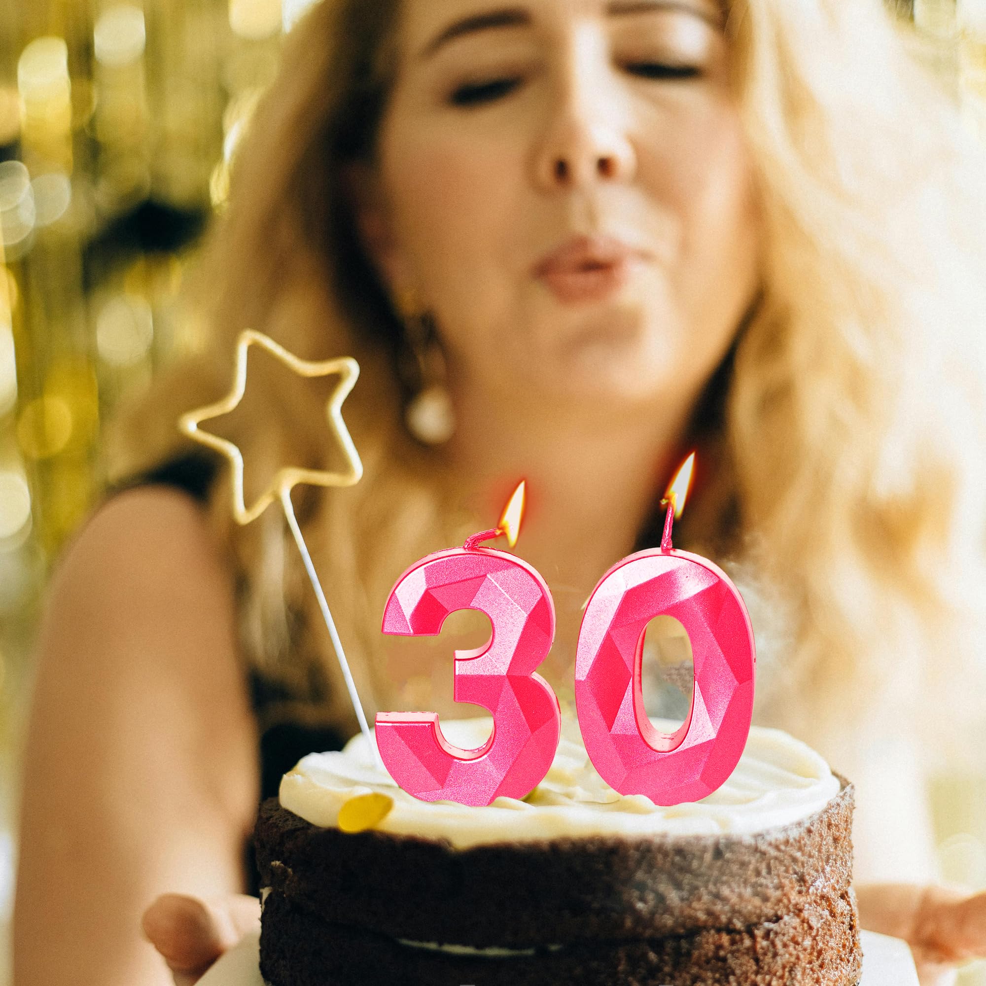 Velas de Cumpleaños Número 29 Rosa Caliente Velas con Número 29 para Pastel de Cumpleaños, Velas de Cumpleaños Número 29 Velas para Pastel, Velas de Pastel de Cumpleaños Número 29 Adornos de Pastel