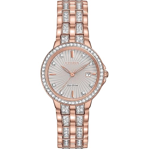 Citizen Ladies' Silhouette Crystal Eco-Drive Watch, 3-Hand Date