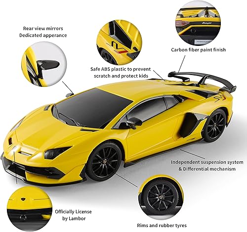 Vista 32 de Serie RC con licencia BEZGAR X RASTAR. Automóvil de control remoto Lamborghini Sián FKP 37 de escala 1:14. Automóvil modelo de coche de juguete
