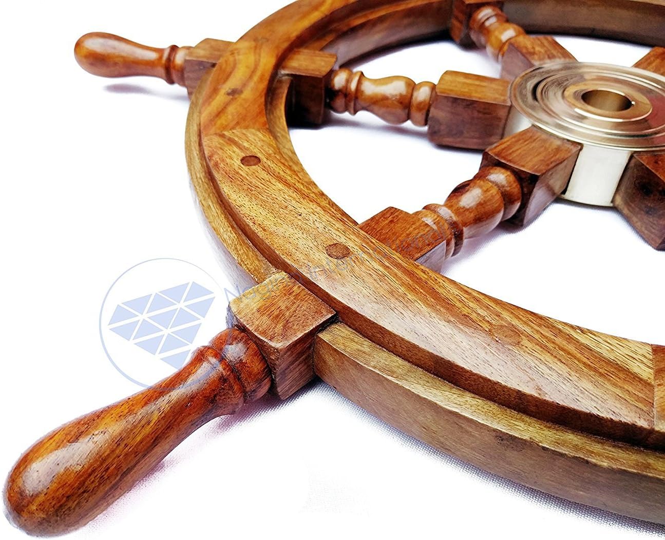 Grande Sestante Nautico In Ottone Massiccio Da 8-1/2 - Foto 5