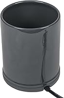 Vista 4 de Elanze Designs Always Kiss Me Goodnight - Calentador eléctrico de velas de gres gris carbón