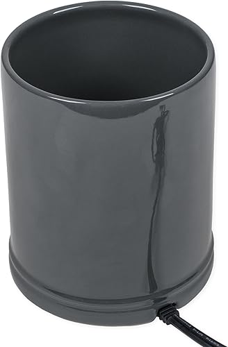 Miniatura 4 de Elanze Designs Always Kiss Me Goodnight - Calentador eléctrico de velas de gres gris carbón