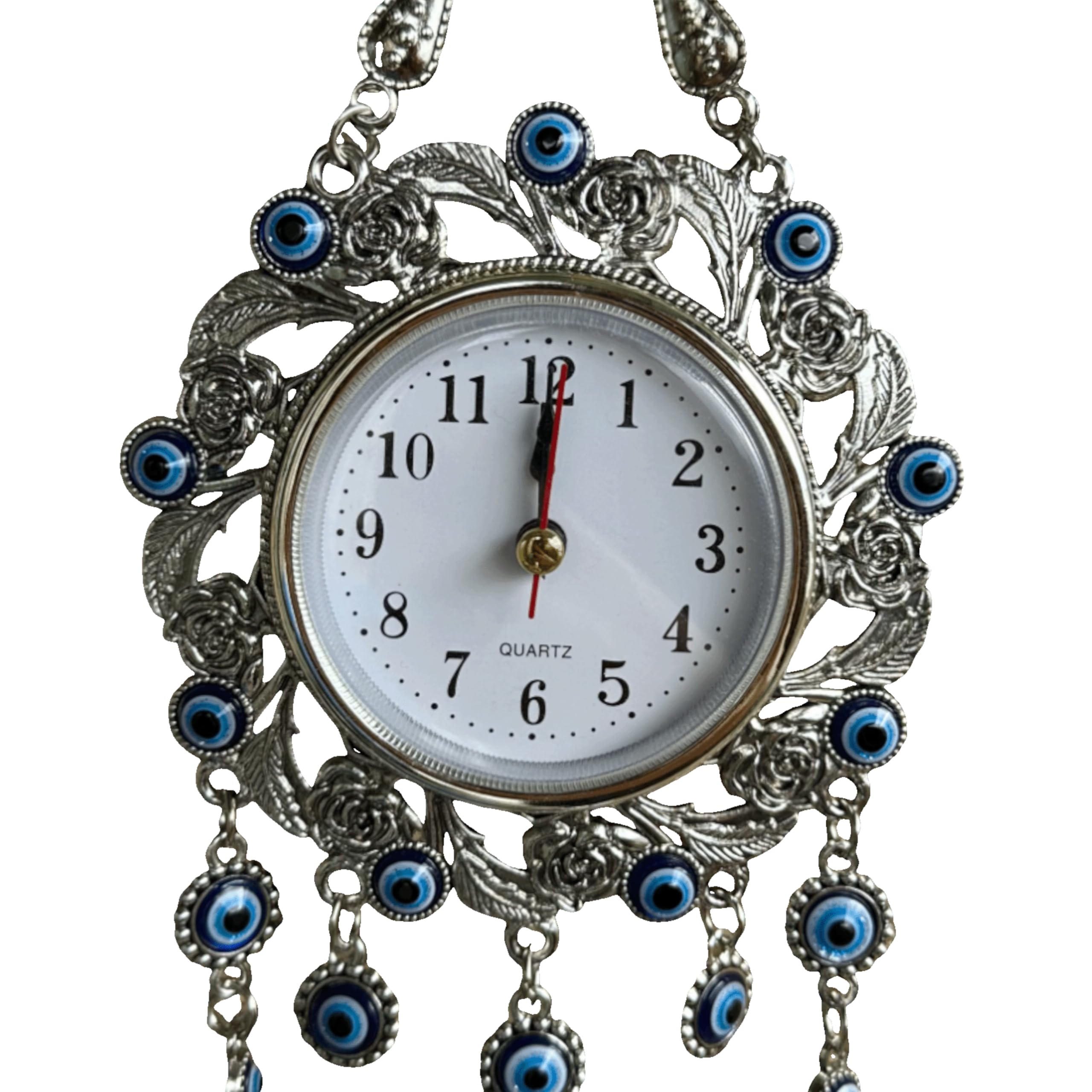 Evil Eye,Turkish Eye, Lucky Eye, Evil Eye Wall Hanging, Nazar Amulet, Lucky Amulet,Evil Eye Clock (11 x 26 cm) - Image 2