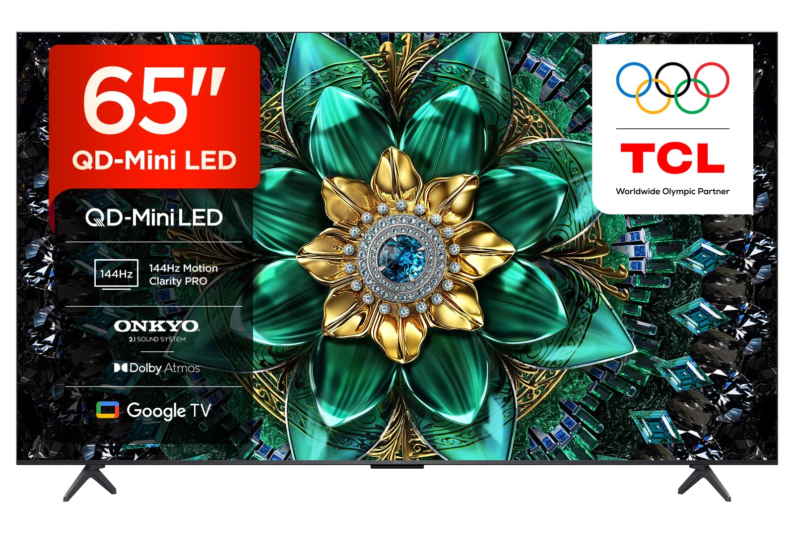  - Tcl 65 Q 6 C-Uk Qd-Mini Led Tv4 K Hdr 1000 NitsSmart Tv Powered By Google Tv (Dolby Vision Iq & AtmosOnkyo 2.1 Sound