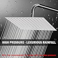 Vista 82 de NearMoon - Cabezal de regadera grande de acero inoxidable cuadrado de lujo en cascada, para instalar en el techo o la pared