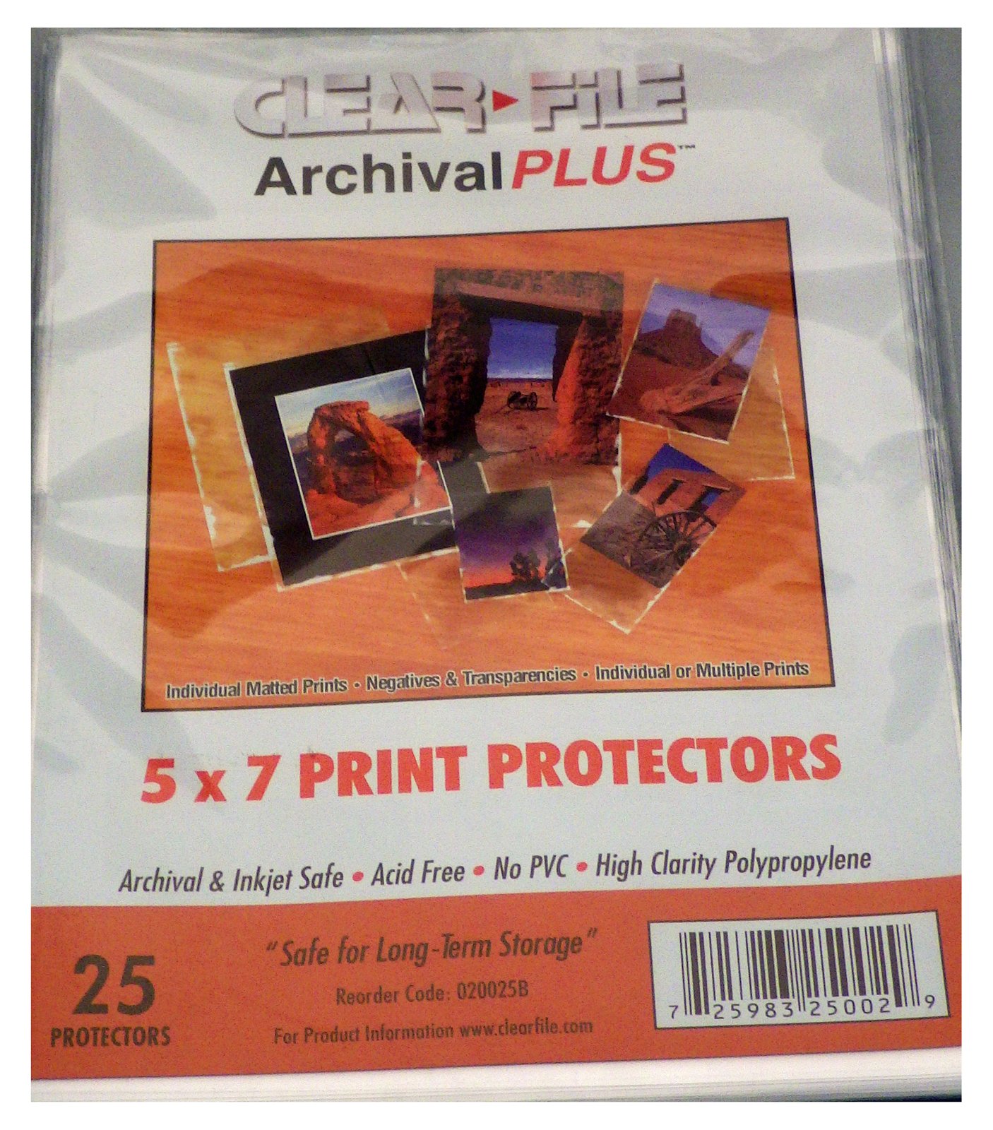 Pochettes De Rangement Clear File Archival Plus – 5x7 Pouces, 4 Tirages Par Page, Sans Acide, Lot