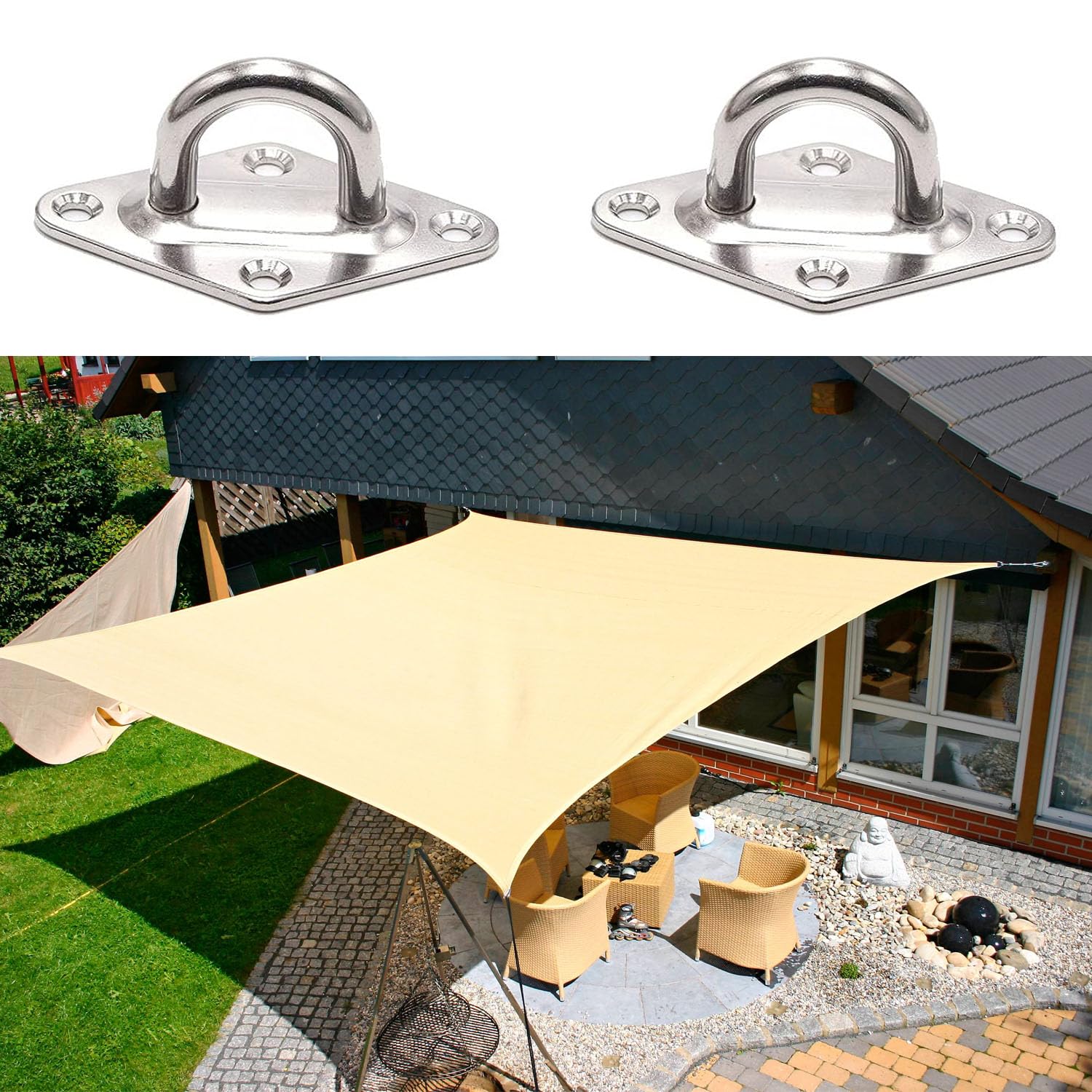 Lot De 6 Anneaux De Pont En Acier Inoxydable 304 - Fixation Bateau, Kayak, Canoë